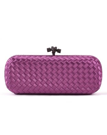 Bottega Veneta Intrecciato Larger Clutch Purple